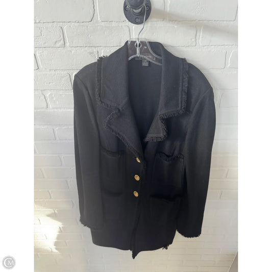 Blazer Luxury Designer By St John Collection In Black, Size: Xl