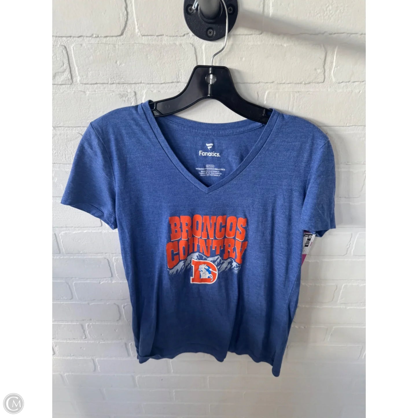 Top Short Sleeve By Fanatics In Blue & Orange, Size: S