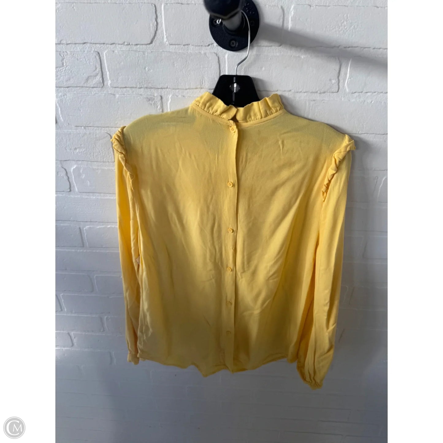 Top Long Sleeve By Clothes Mentor In Yellow, Size: L
