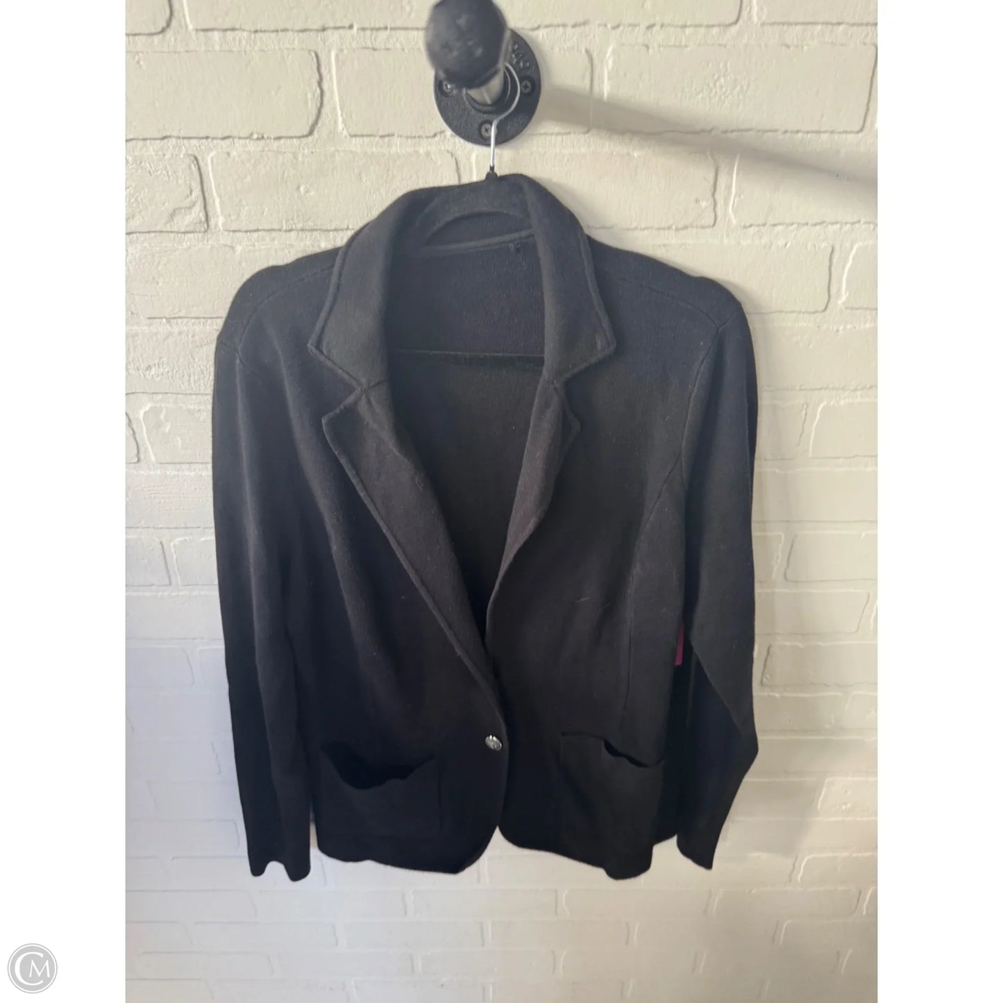 Sweater Cardigan By Chicos In Black, Size: L