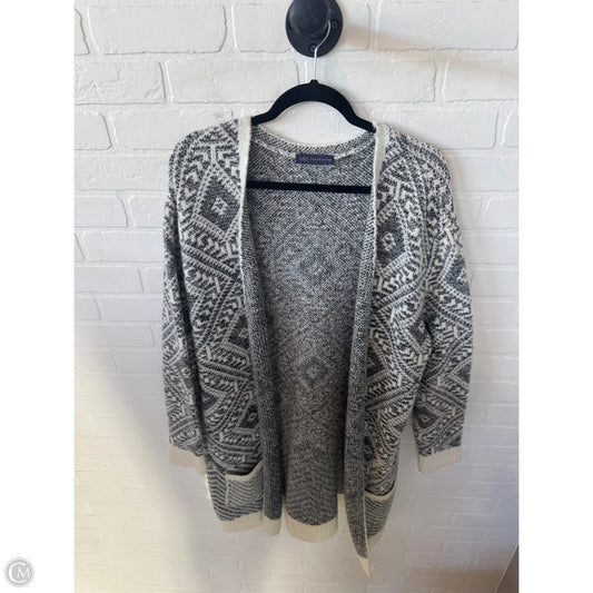 Sweater Cardigan By Cmc In Grey & White, Size: L