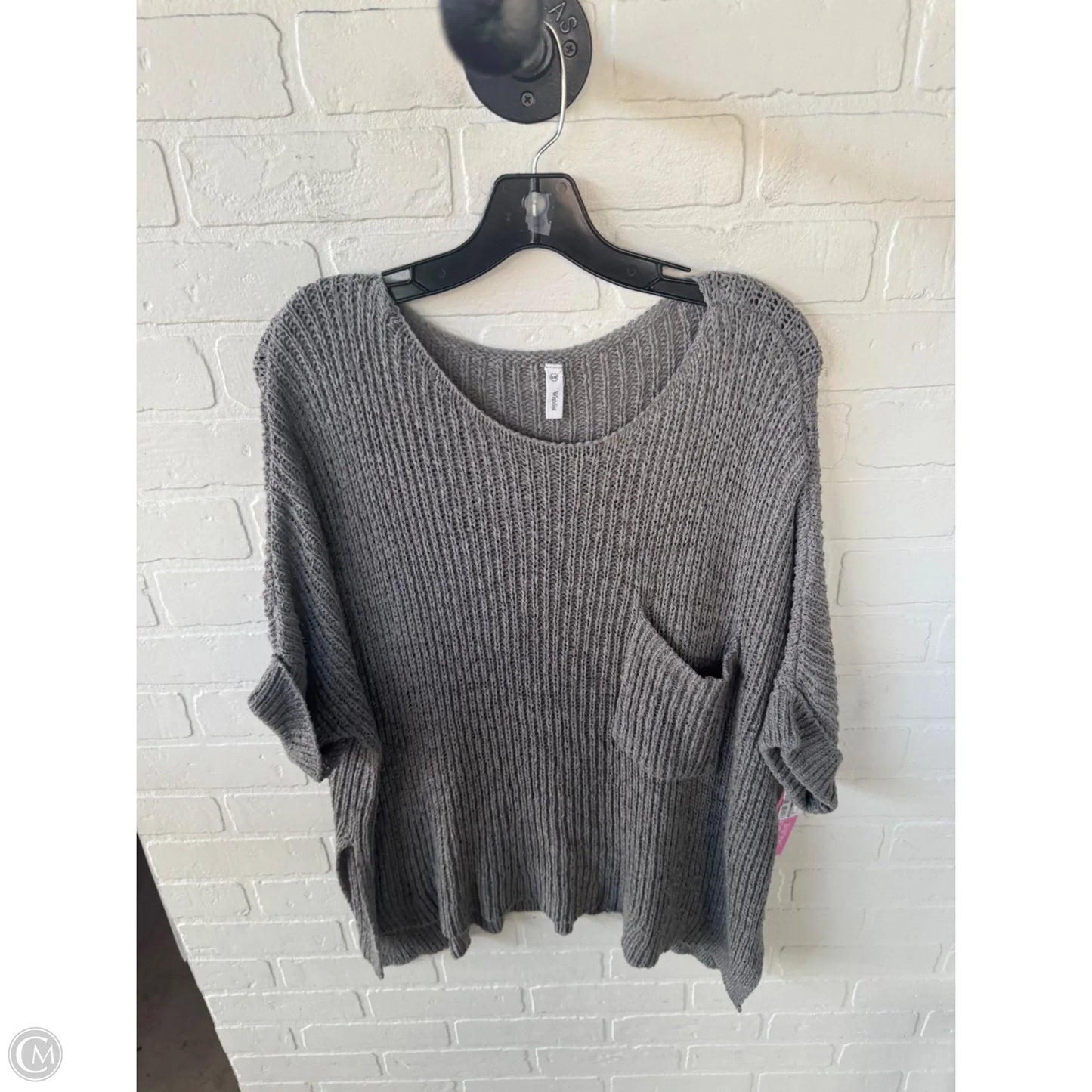 Sweater Short Sleeve By Wishlist In Grey, Size: S