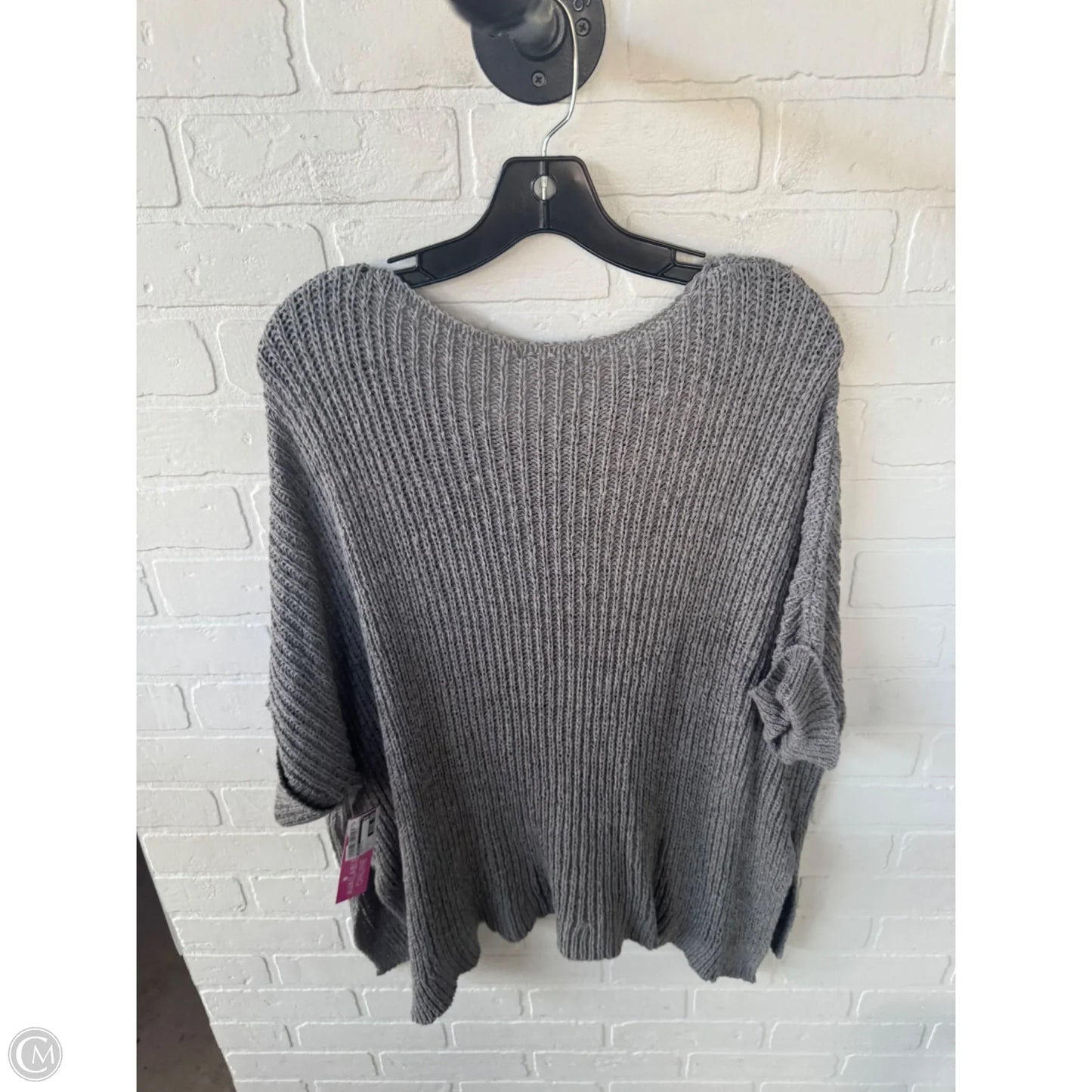 Sweater Short Sleeve By Wishlist In Grey, Size: S
