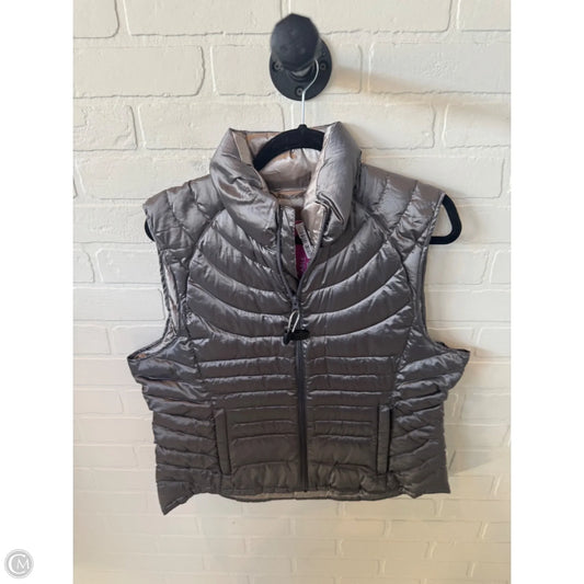 Vest Puffer & Quilted By Bernardo In Silver, Size: Xl