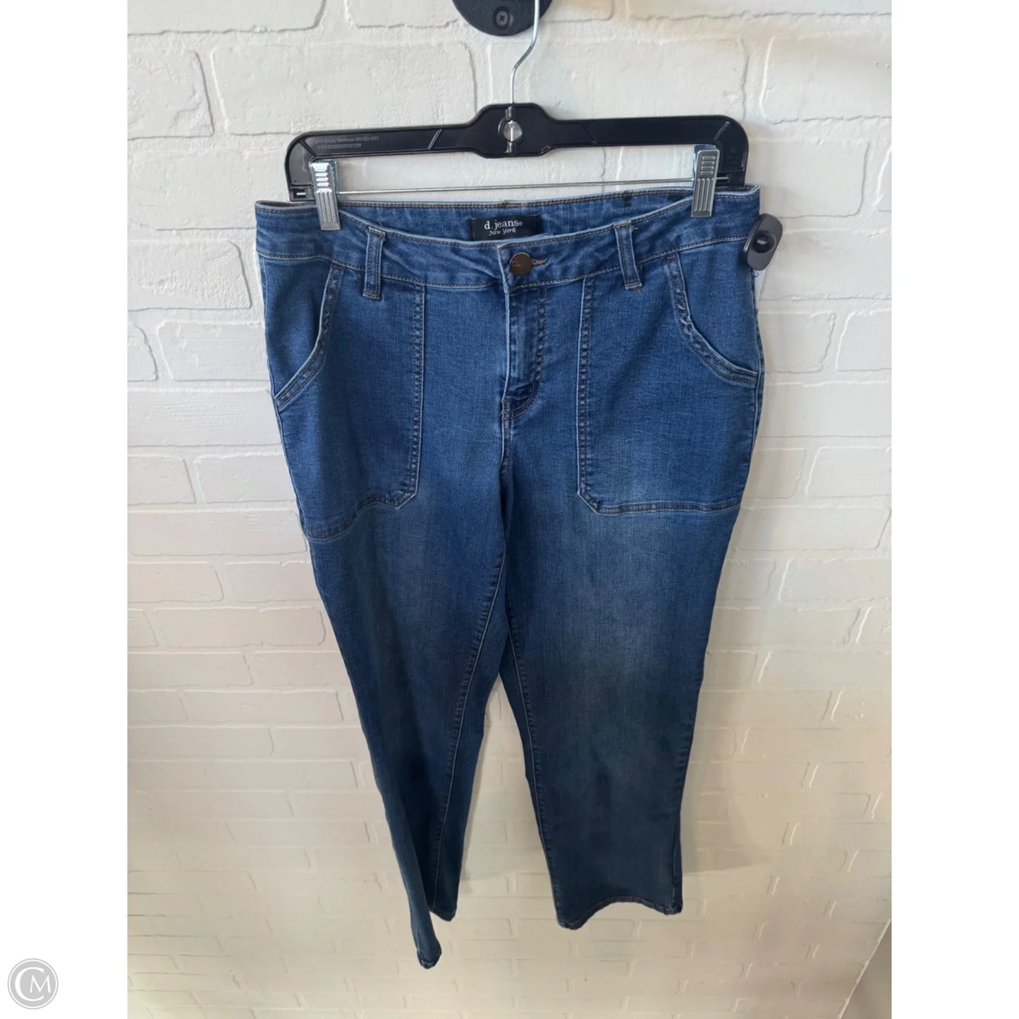 Jeans Straight By D Jeans In Blue Denim, Size: 10