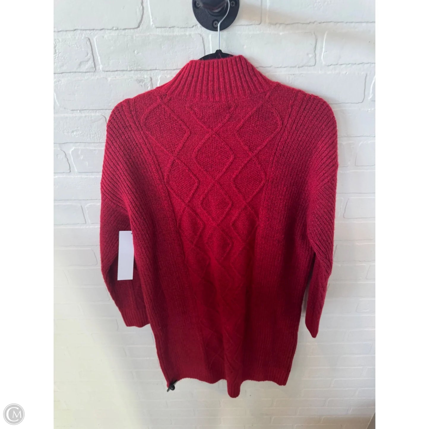 Dress Sweater By Loft In Red, Size: M