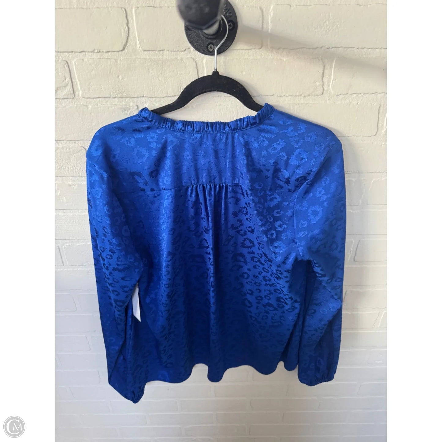 Blouse Long Sleeve By Allison Joy In Blue, Size: M