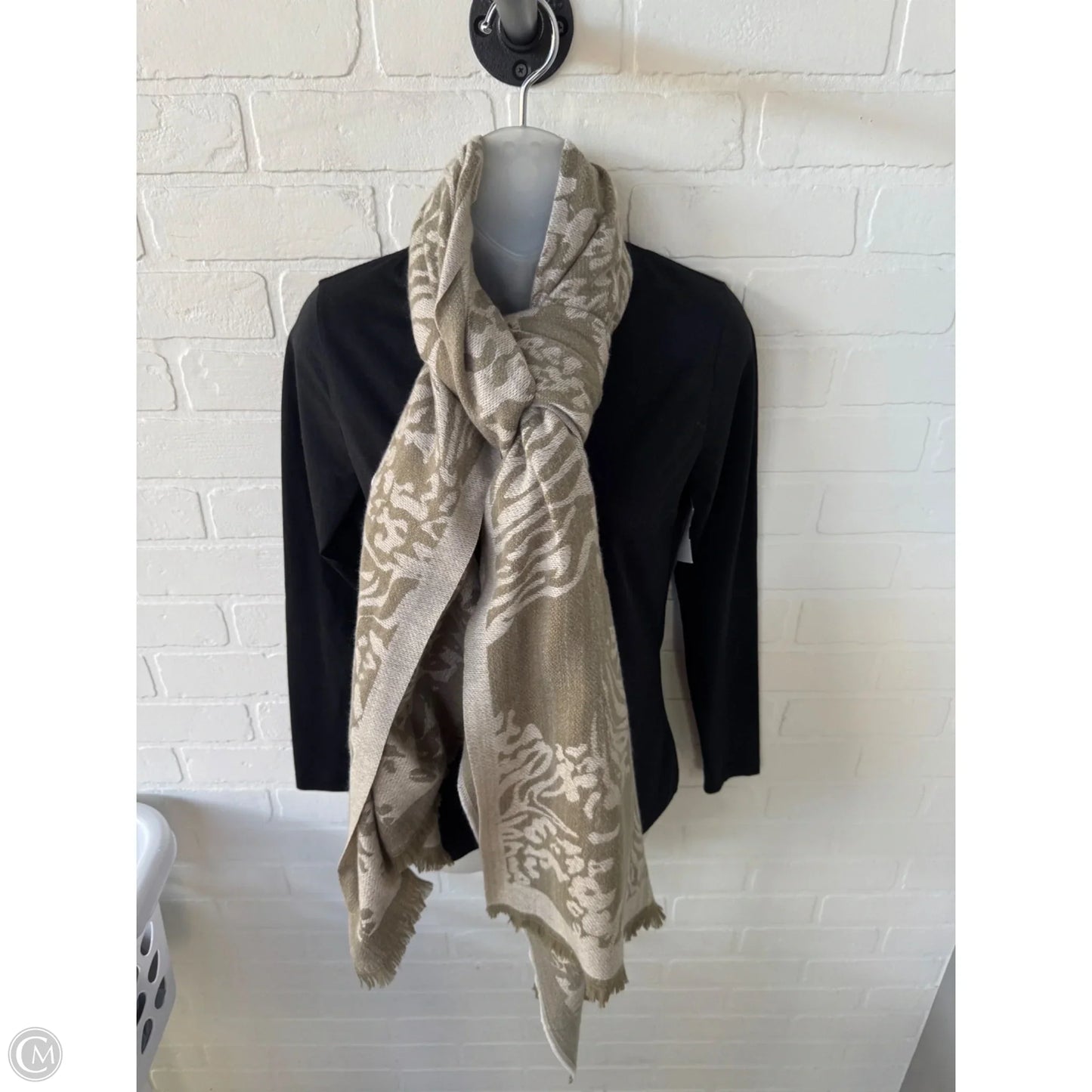 Scarf Winter By Cmb In Cream & Green