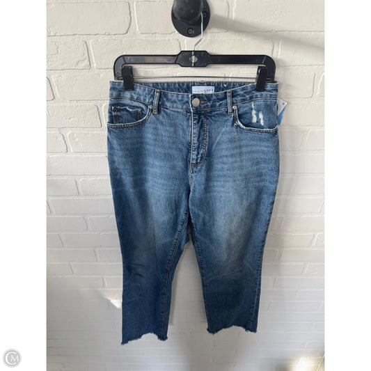 Jeans Cropped By Loft In Blue Denim, Size: 6