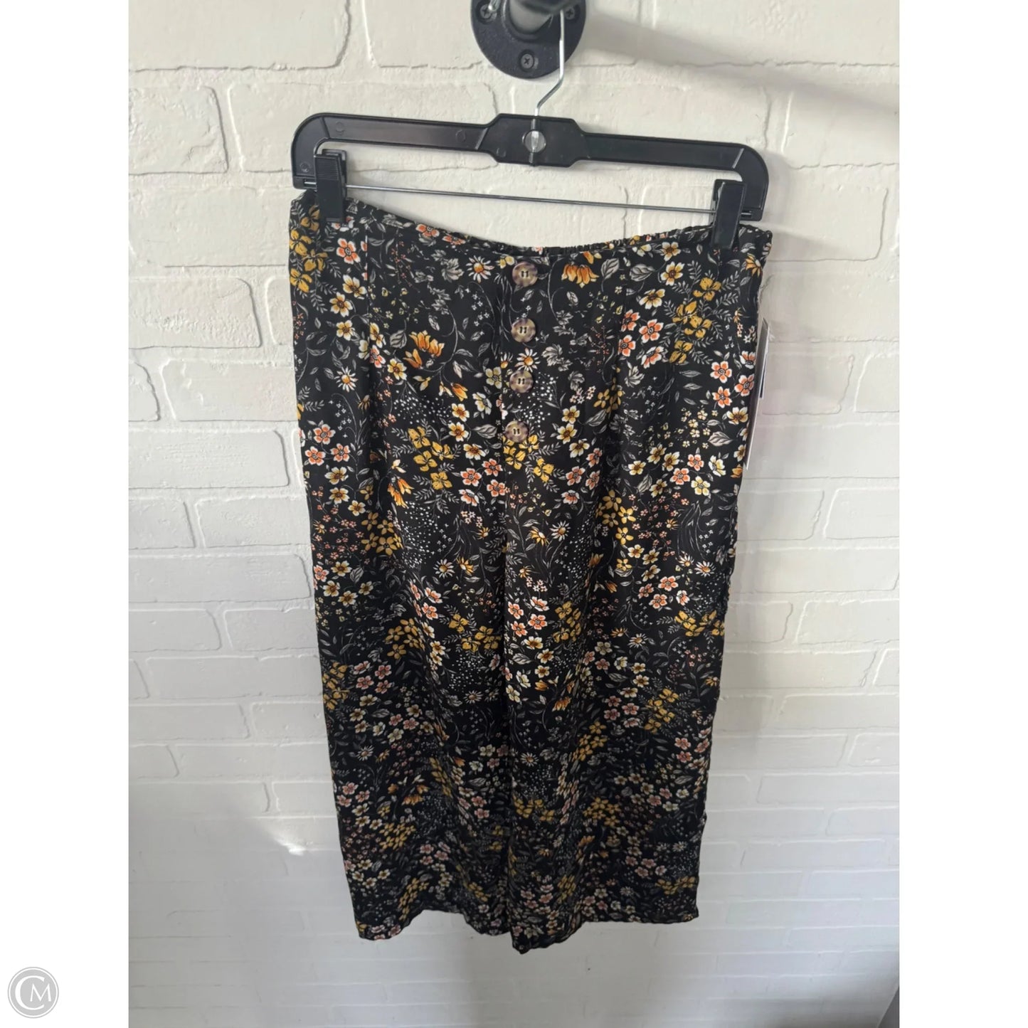 Pants Wide Leg By Cme In Black & Yellow, Size: 12