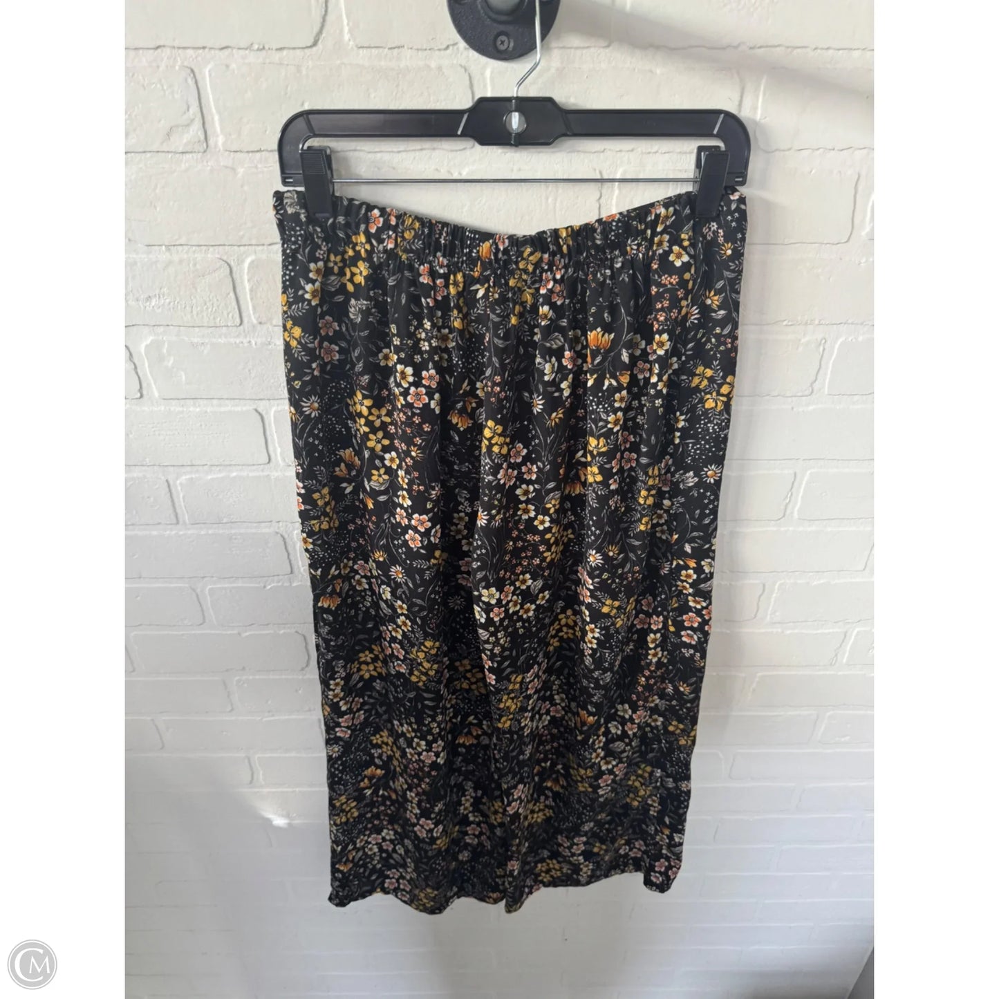 Pants Wide Leg By Cme In Black & Yellow, Size: 12