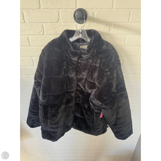 Coat Faux Fur & Sherpa By Maurices In Black, Size: 2x
