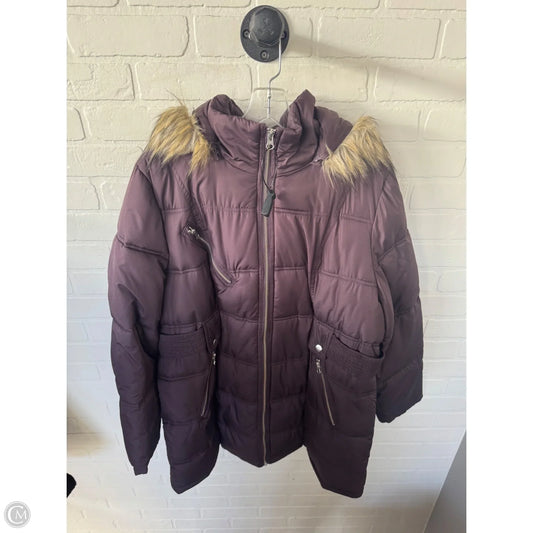 Coat Puffer & Quilted By Lane Bryant In Purple, Size: Xl