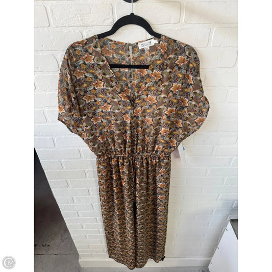 Jumpsuit By Molly Bracken In Brown & Orange, Size: L