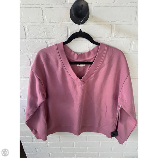 Sweatshirt Crewneck By Pact In Pink, Size: L