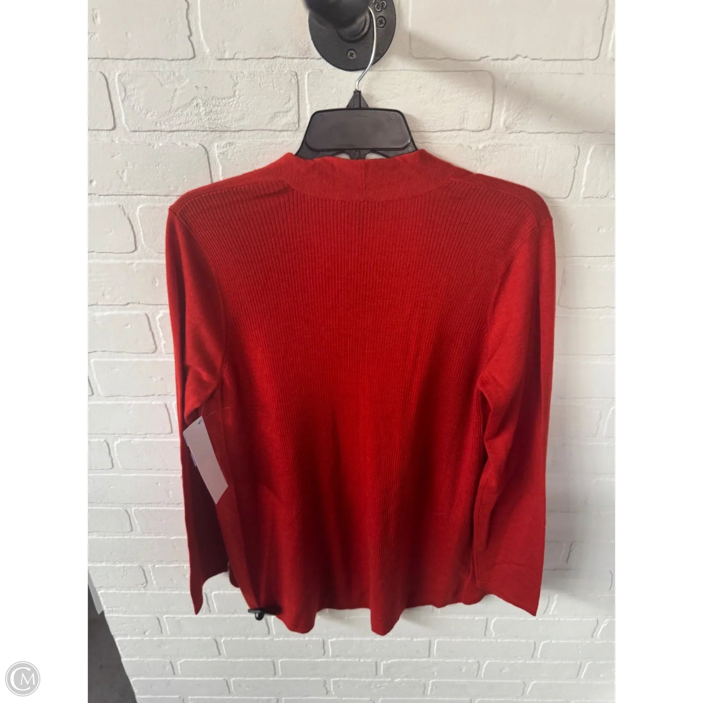 Sweater Cardigan By Eileen Fisher In Orange, Size: M