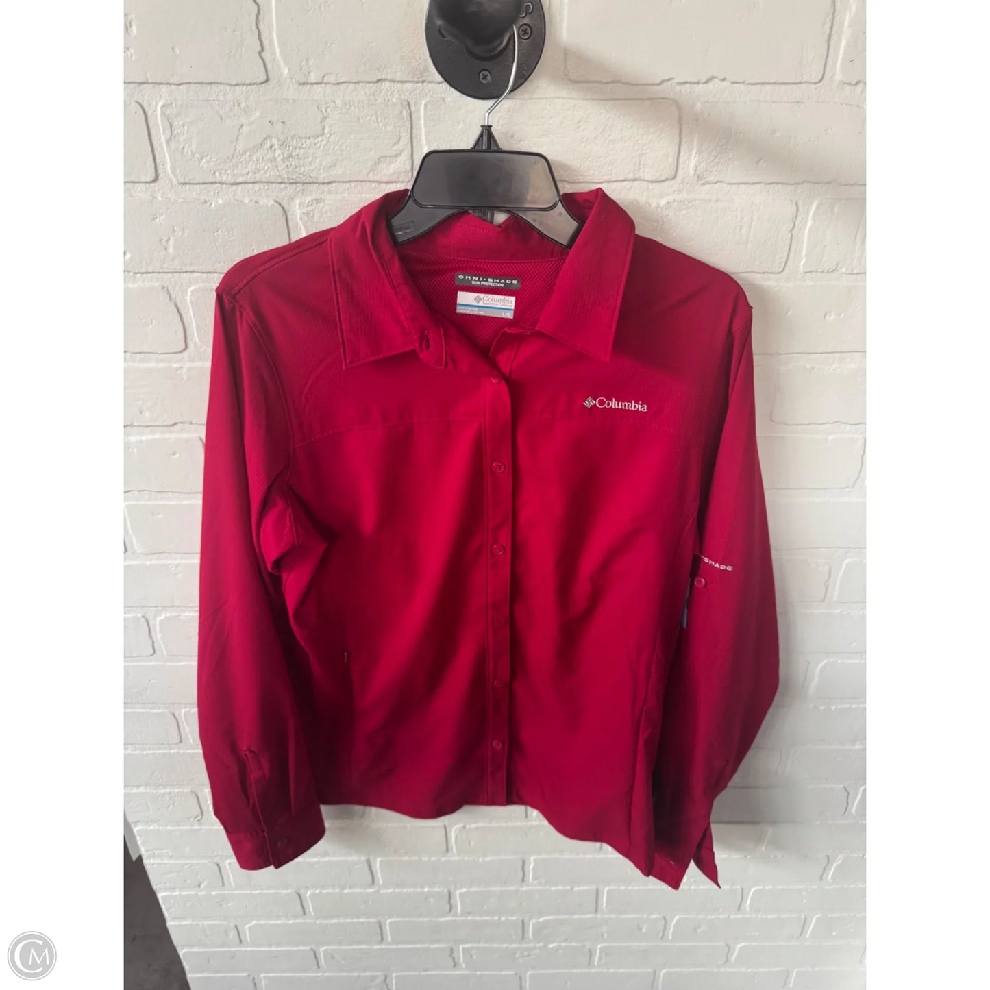 Jacket Shirt By Columbia In Red, Size: L