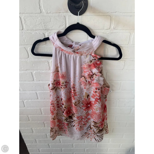 Blouse Sleeveless By Maurices In Orange & Tan, Size: L