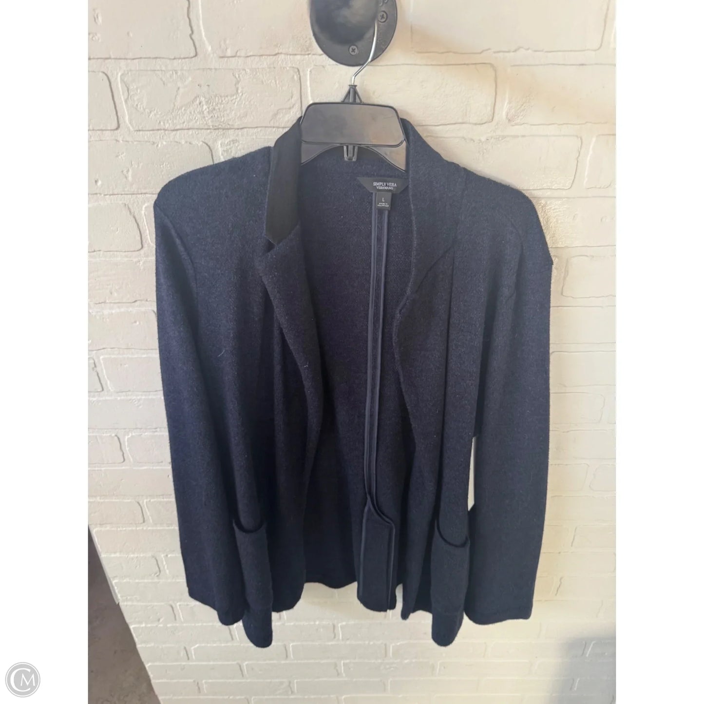 Blazer By Simply Vera In Blue, Size: L