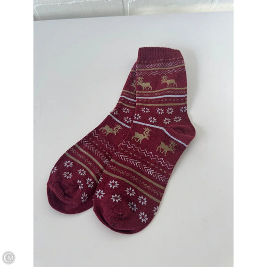 Socks By Clothes Mentor In Red & Tan, Size: Osfm