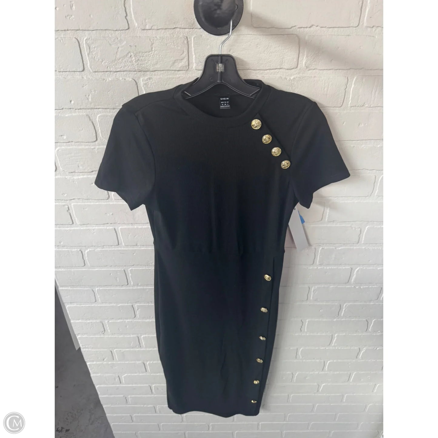 Dress Work By Shein In Black & Gold, Size: M