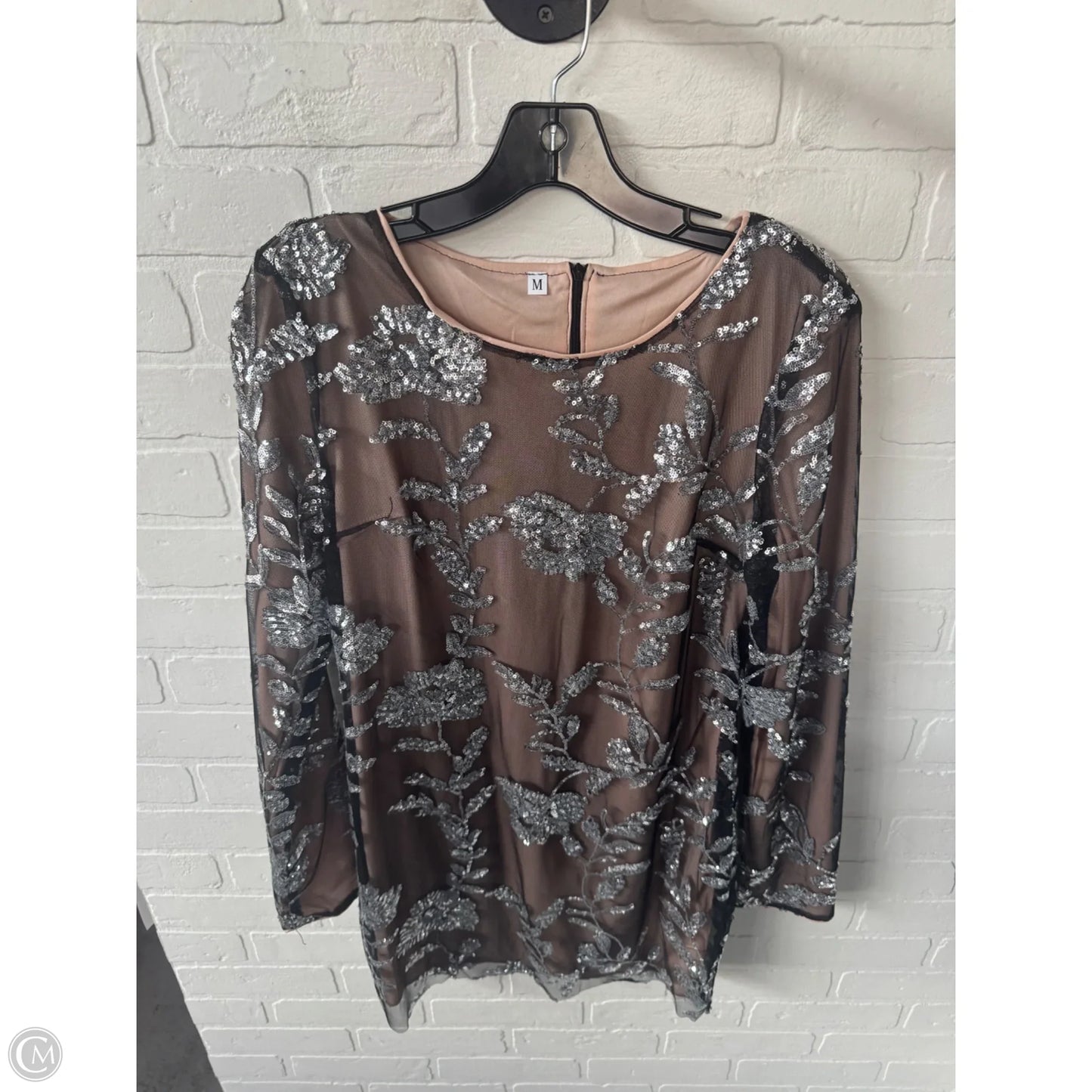 Skirt Maxi By Shein In Black & Gold, Size: M