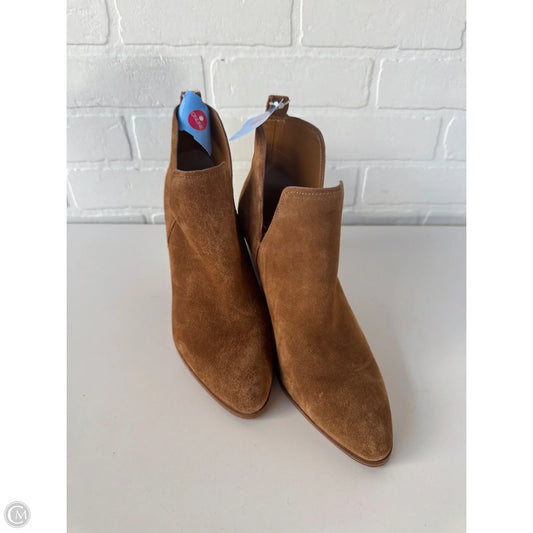 Boots Ankle Heels By Marc Fisher In Brown, Size: 8