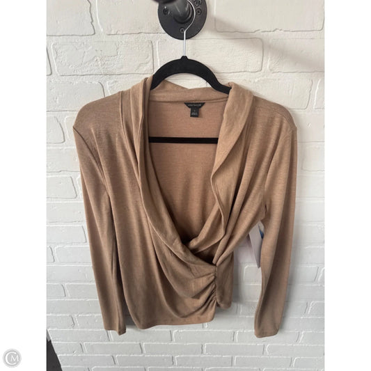 Top Long Sleeve By Ann Taylor In Tan, Size: S
