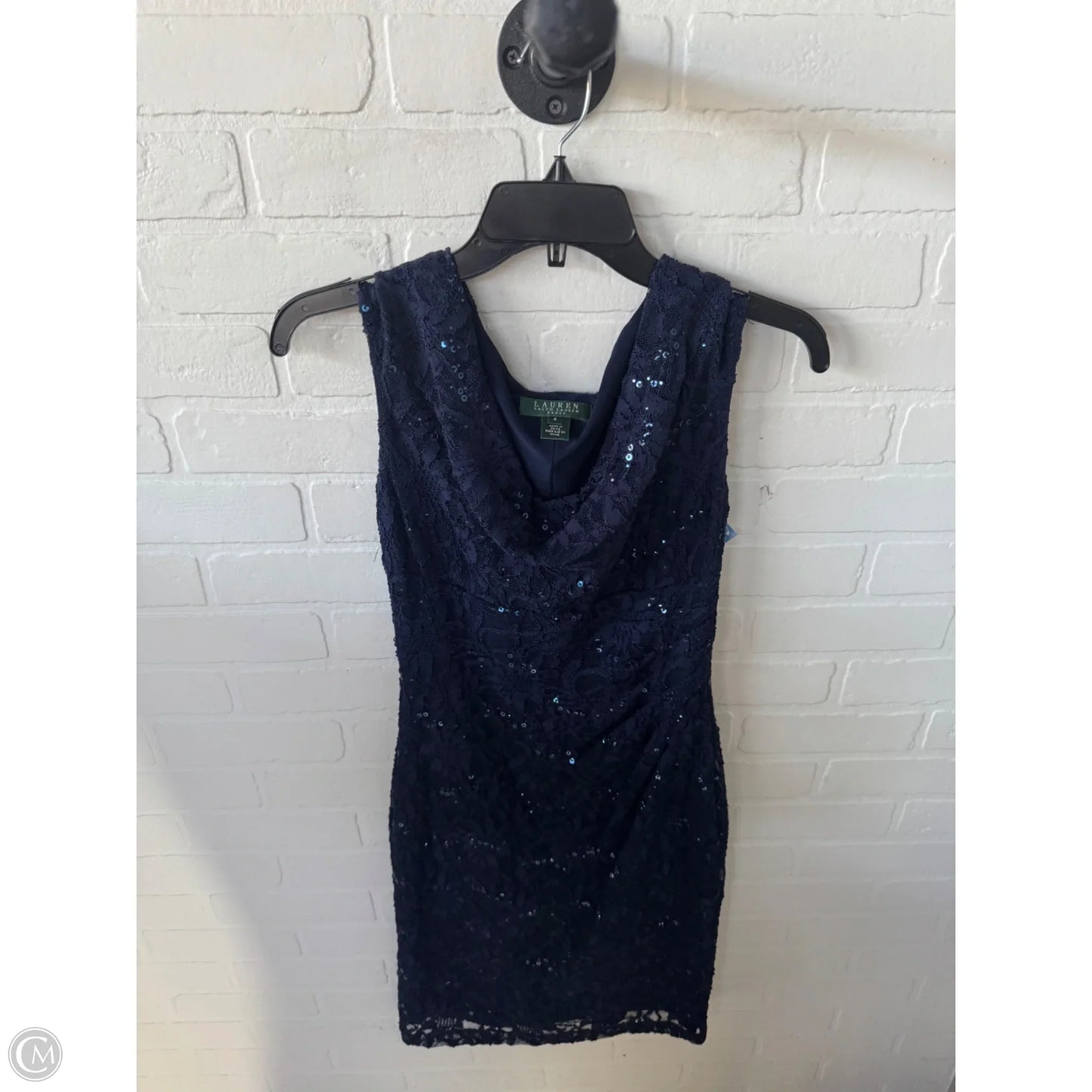 Dress Party Short By Lauren By Ralph Lauren In Navy, Size: S
