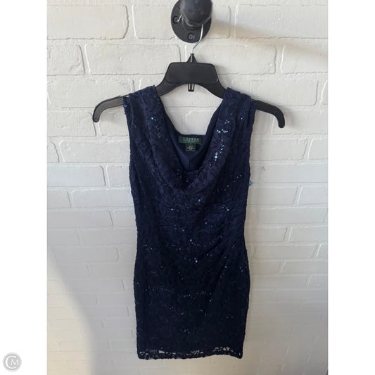 Dress Party Short By Lauren By Ralph Lauren In Navy, Size: S