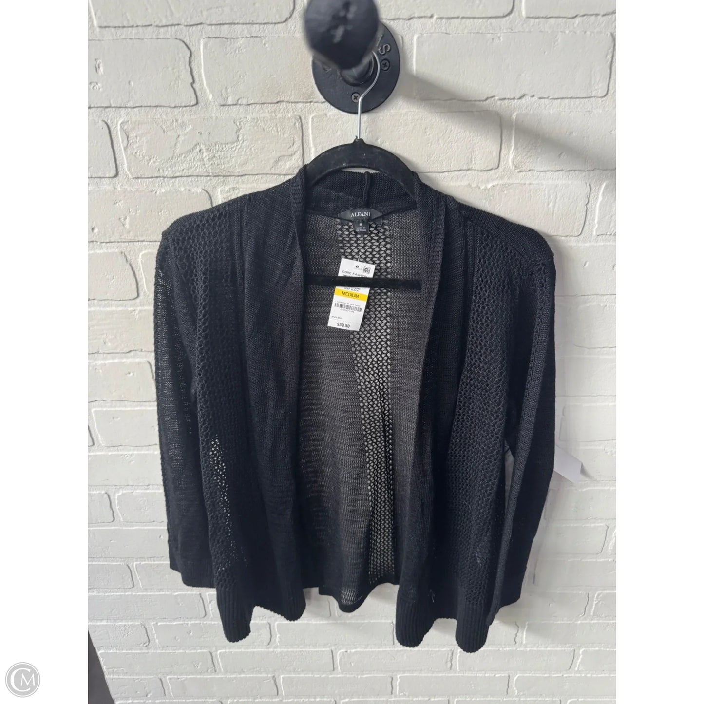 Sweater Cardigan By Alfani In Black, Size: M