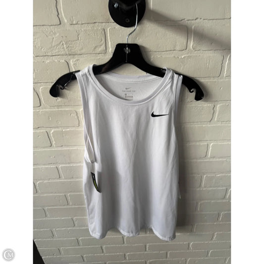 Athletic Tank Top By Nike In White, Size: M