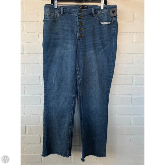 Jeans Straight By Kenneth Cole In Blue Denim, Size: 14