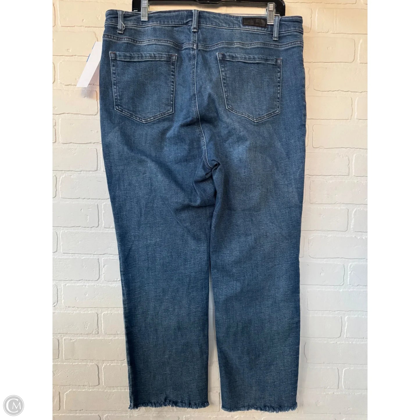 Jeans Straight By Kenneth Cole In Blue Denim, Size: 14