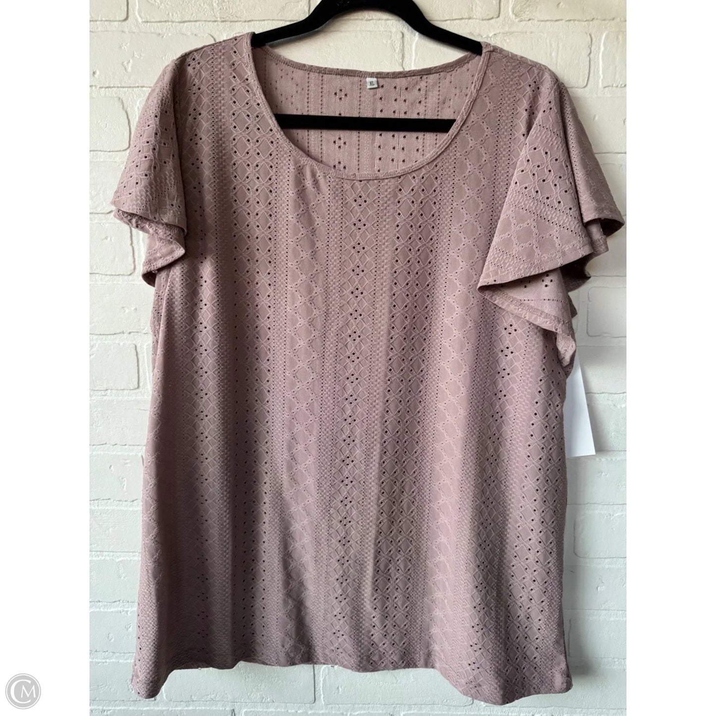 Top Short Sleeve By Cme In Pink, Size: Xl