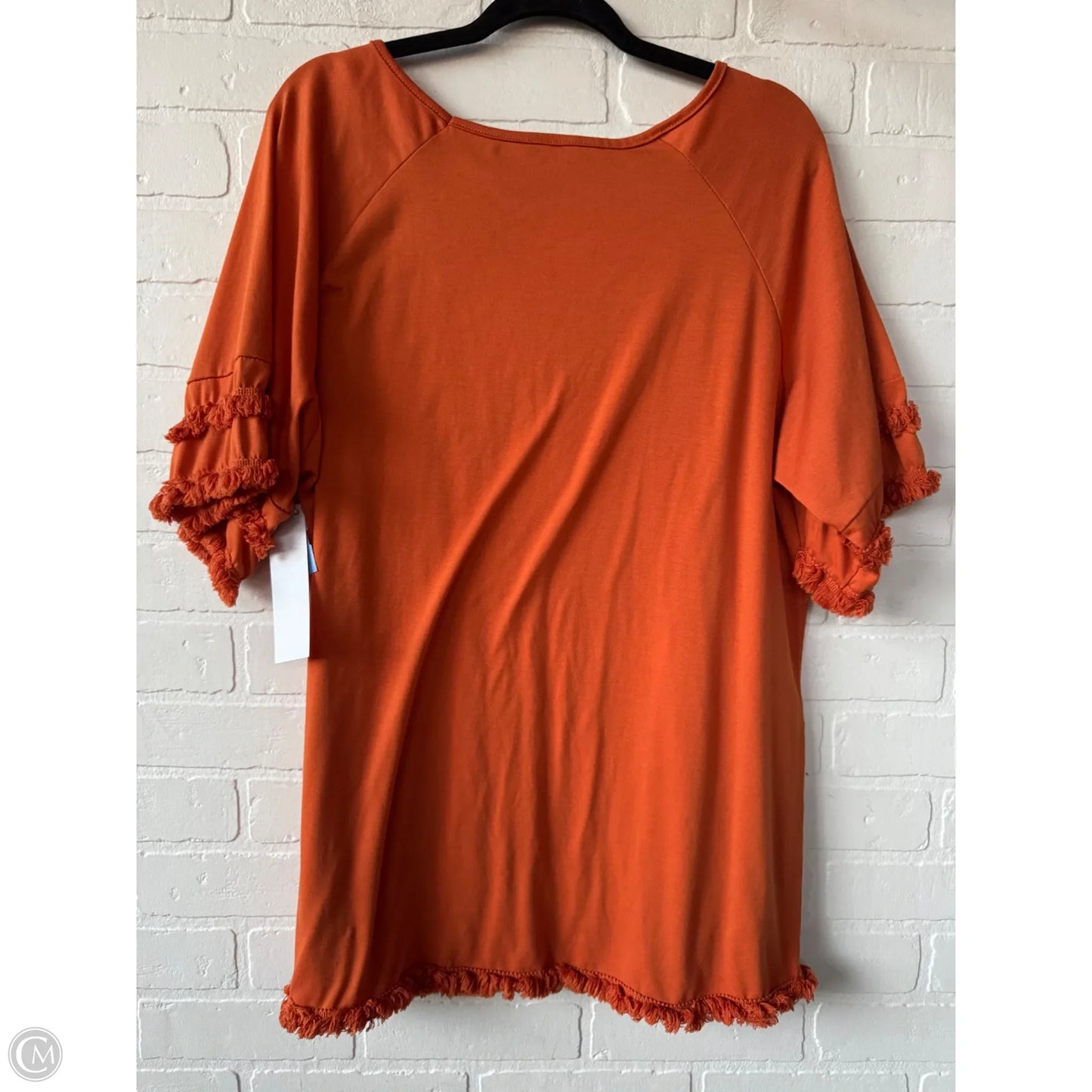 Top Short Sleeve By Cme In Orange, Size: Xxl