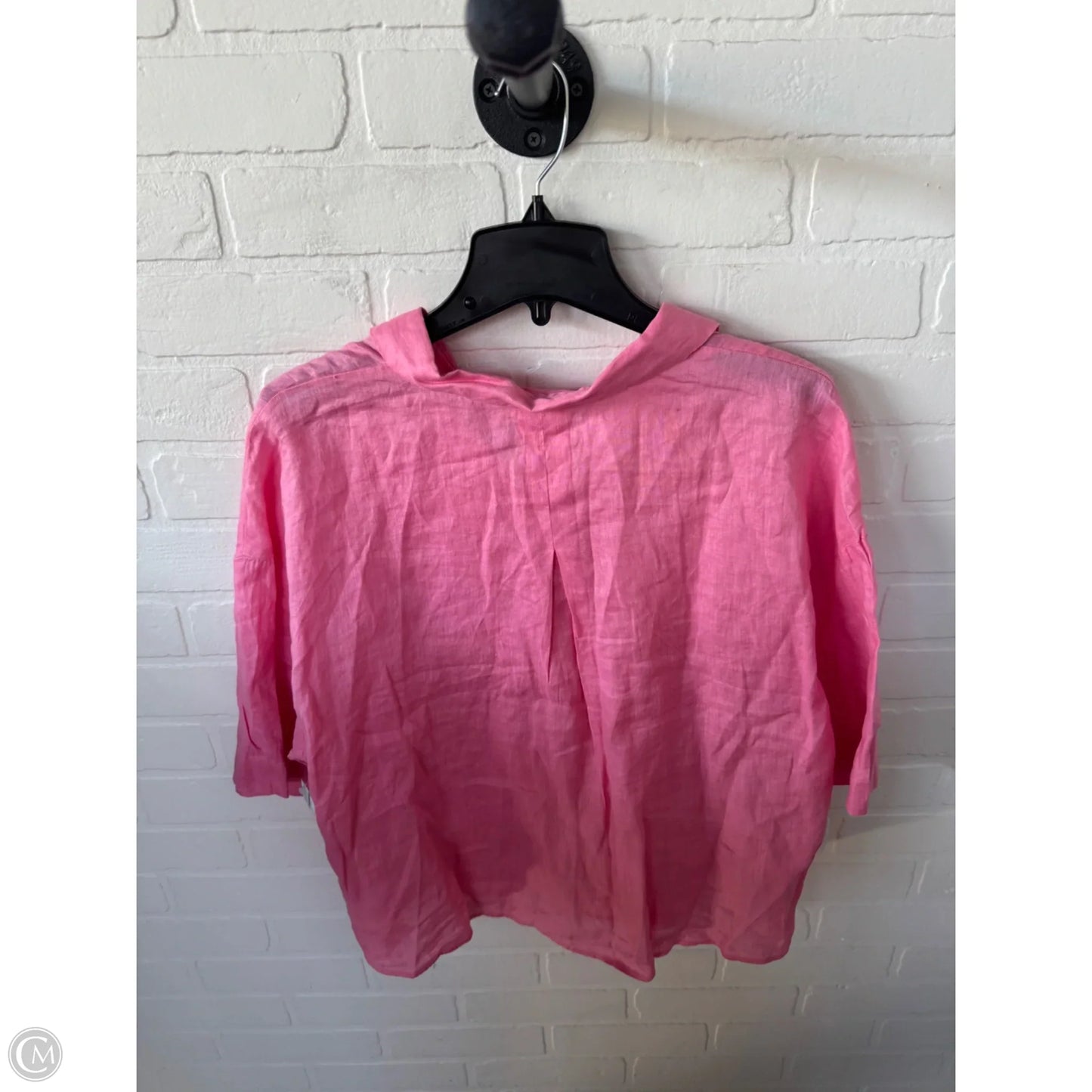 Blouse 3/4 Sleeve By H&m In Pink, Size: L