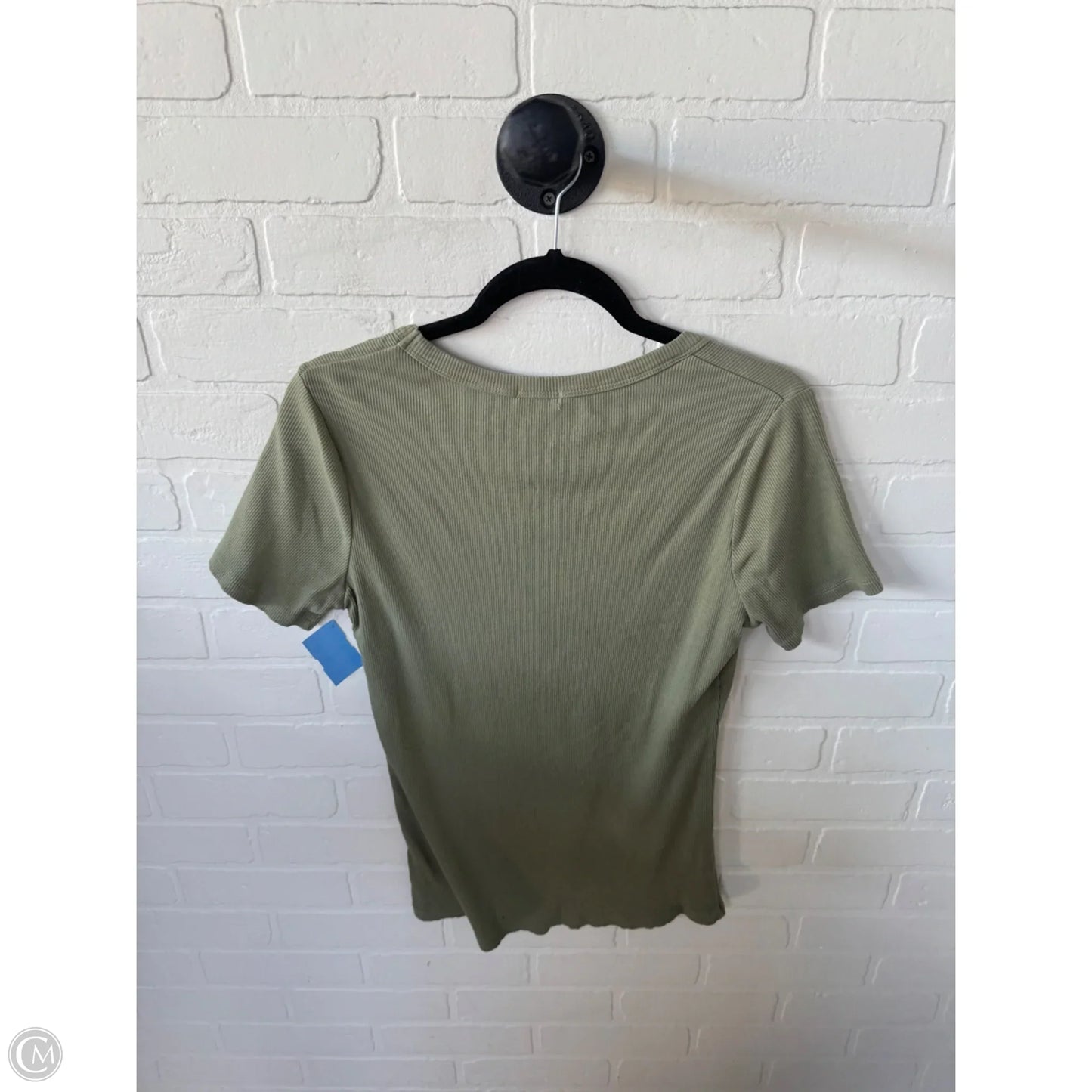 Top Short Sleeve Basic By Dip In Green, Size: L
