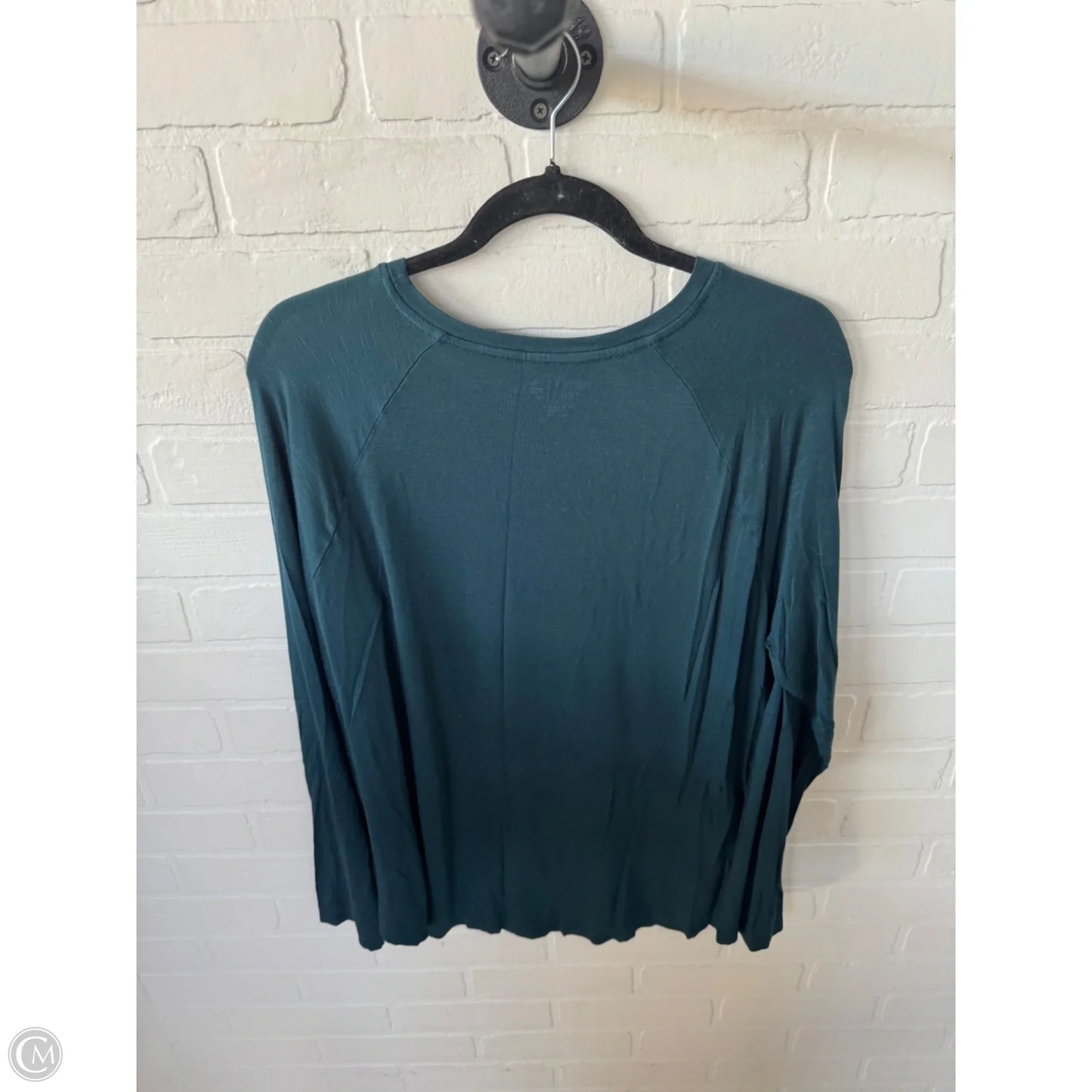 Top Long Sleeve Basic By Time And Tru In Green, Size: Xxl