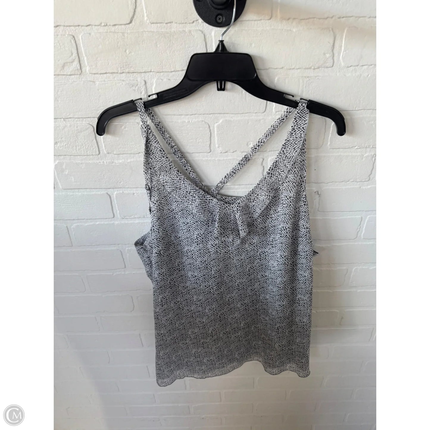 Blouse Sleeveless By Cabi In Black & White, Size: M