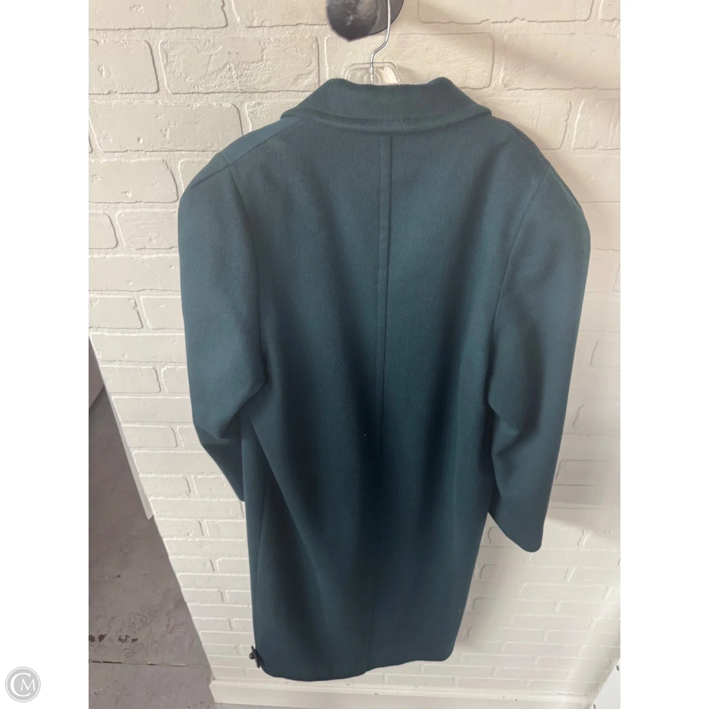 Coat Wool By Philip Courtney In Teal, Size: L