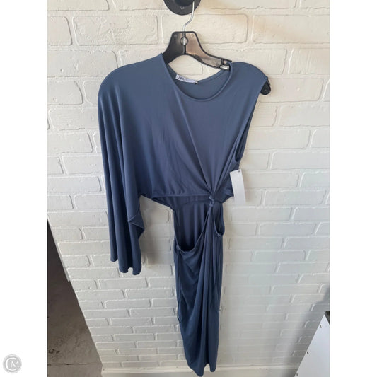 Dress Party Long By Zara In Blue, Size: L