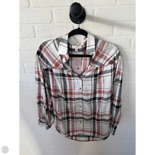 Top Long Sleeve By Como Vintage In Black & Orange, Size: Xs