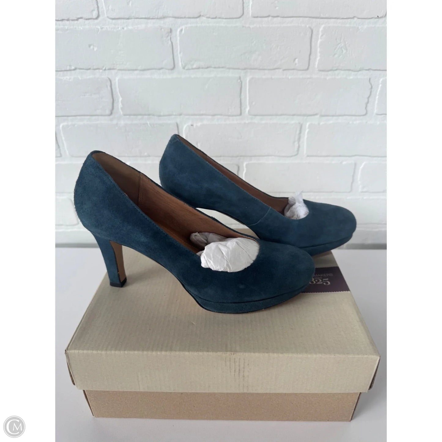 Shoes Heels Block By Clarks In Teal, Size: 6.5
