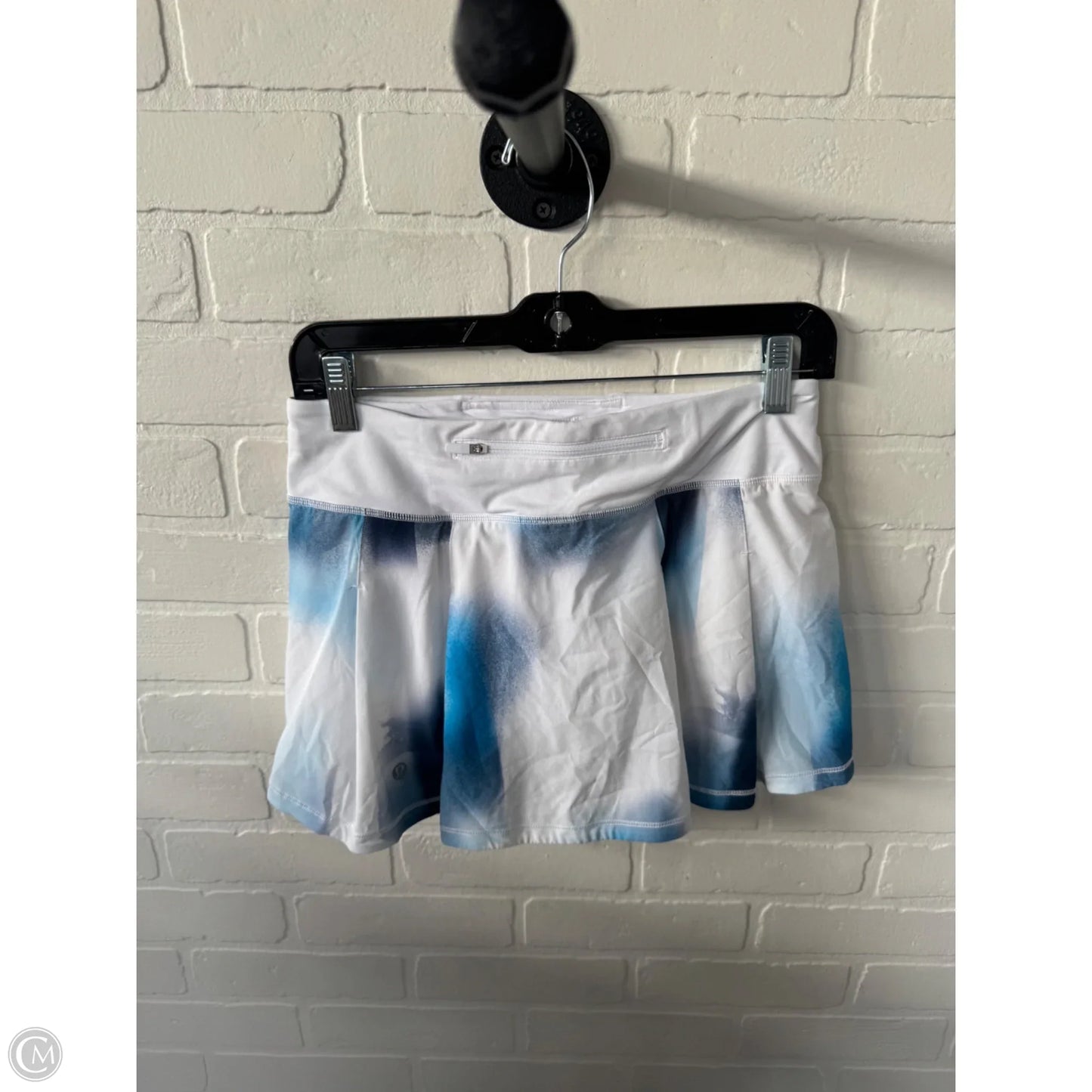 Athletic Skort By Lululemon In Blue & White, Size: 4