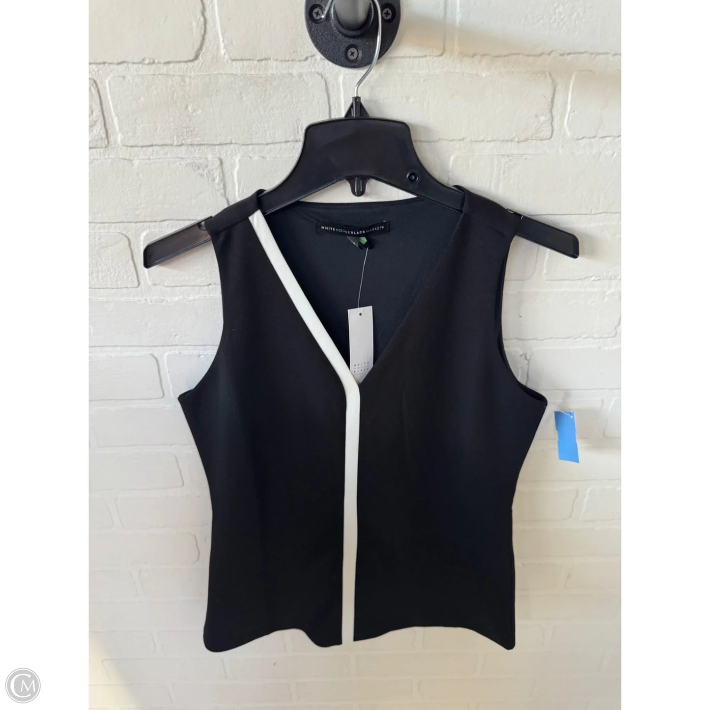 Blouse Sleeveless By White House Black Market In Black & White, Size: Xs