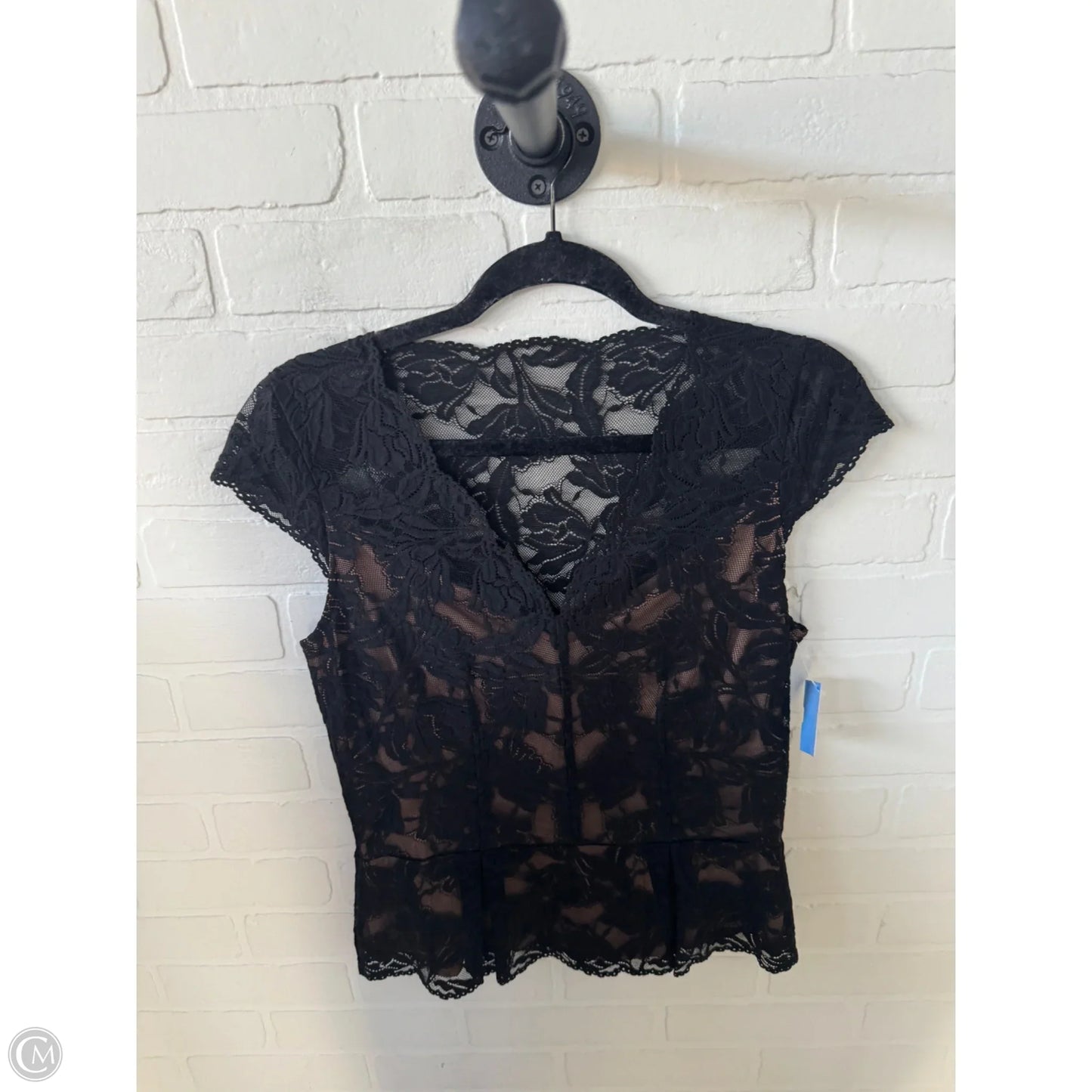 Blouse Sleeveless By White House Black Market In Black & Tan, Size: M