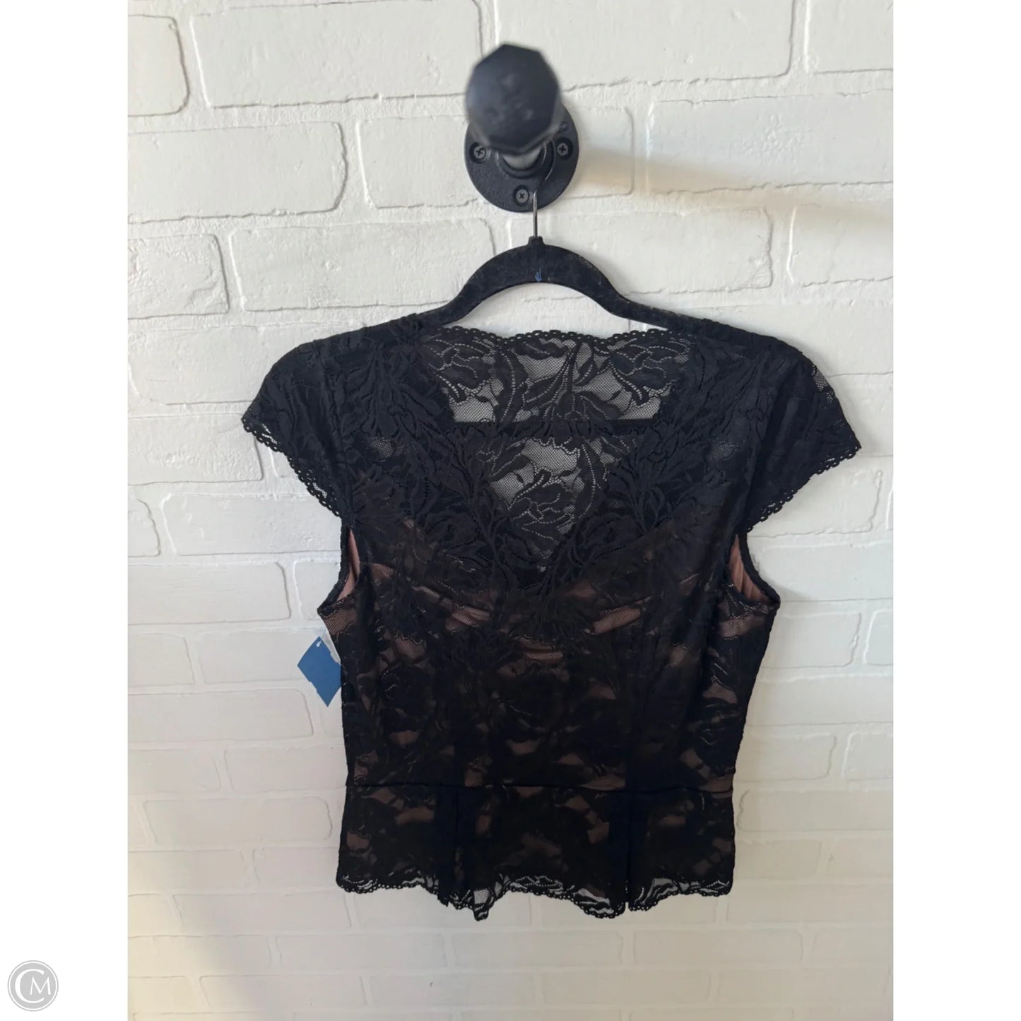 Blouse Sleeveless By White House Black Market In Black & Tan, Size: M