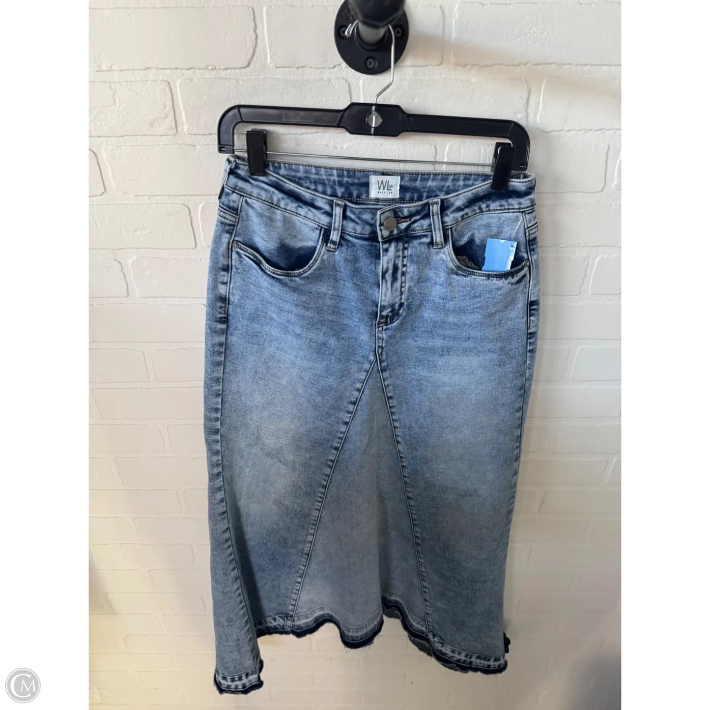 Skirt Midi By Cmc In Blue Denim, Size: 4