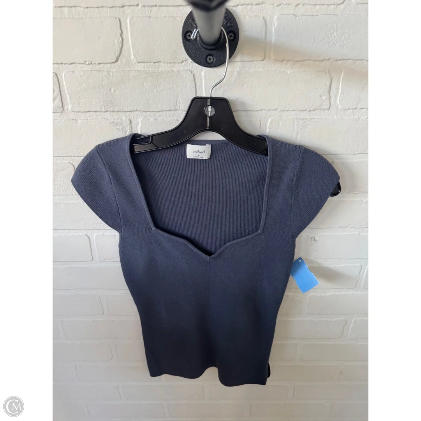 Sweater Short Sleeve By Wilfred In Blue, Size: M
